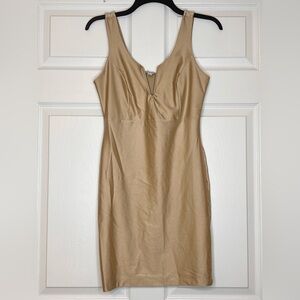 Haute Monde Strapless Tan Dress